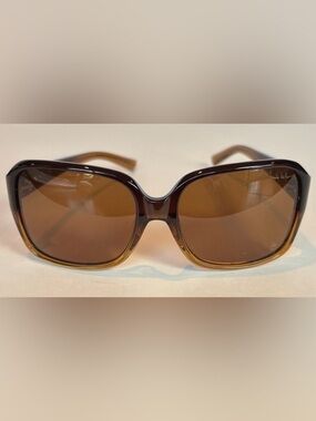 Nicole Miller Oversized Square Sunglasses – Brown Gradient, Rhinestone Detail